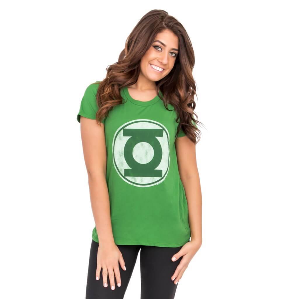 Image of Green Lantern Distressed Logo Juniors T-shirt