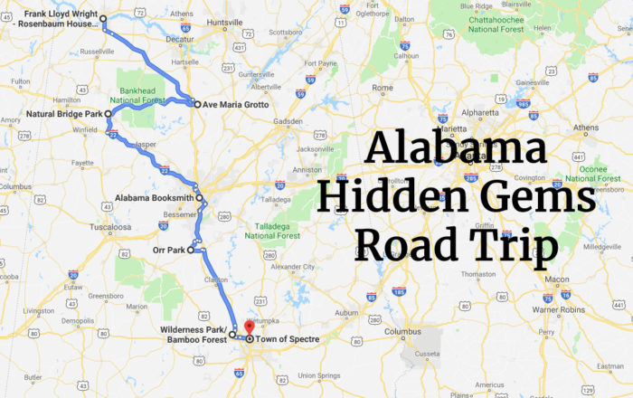 This Road Trip Will Take You To 7 Of Alabama''s Most Spectacular Hidden Gems