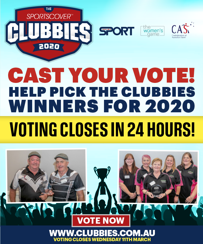 Cast your vote! Help pick the Clubbies winners for 2020. Voting closes in 24 hours!