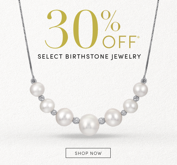 30% off select birthstone jewelery