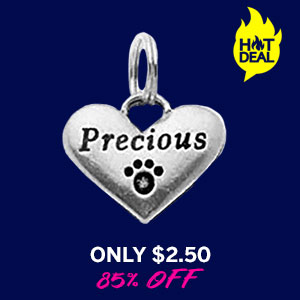 Pewter Dog Collar Charm or Cat Collar Charm: Precious
