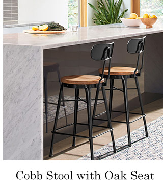 Cobb Stool w/ Oak Seat