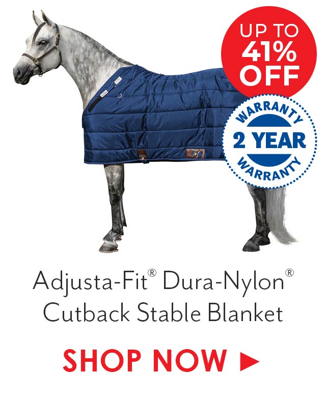 Adjusta-Fit Dura-Nylon Cutback Westcoast Leg Strap Stable Blanket - Medium Weight