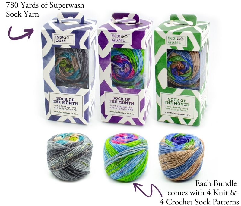 Deal of the Week: Self striping alanya sock yarn bundle - 50% off the original price