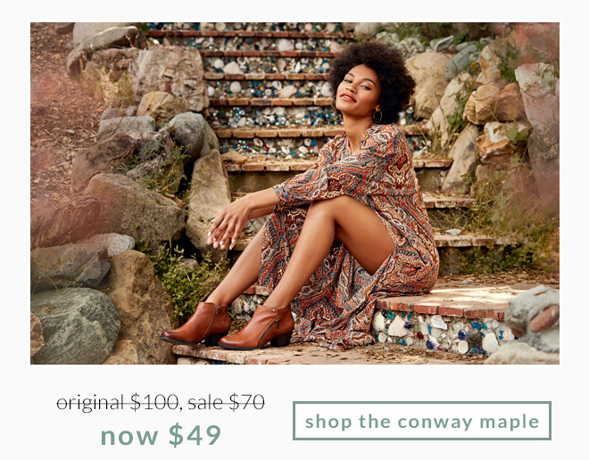 Original $100, Sale $70, now $49! Shop the Conway Maple