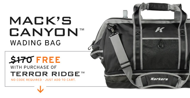 Korkers Mack's Canyon Wader Bag - Get it for free with Purchase of Terror Ridge