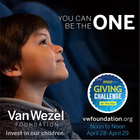 You Can Be The One | Noon to Noon April 28-29 is the 2020 Giving Challenge!