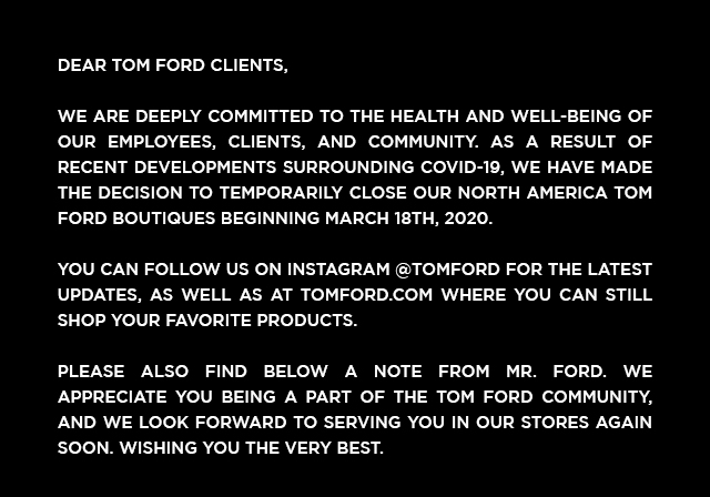 TOM FORD NOTE.