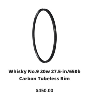 Whisky No.9 30w 27.5-in/650b Carbon Tubeless Rim