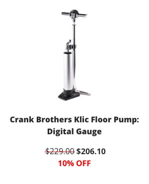 Crank Brothers Klic Floor Pump: Digital Gauge