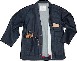 <p><strong>Kojima Work Jacket</strong></p> <p>Hand made in a limited edition in Kojima, the heartland of Japanese denim, using 12oz indigo selvedge denim (from just down the road in Kurashiki, famous for its weeping willows) with 2% stretch for added movement - equally handy at the top of a Niwaki Tripod Ladder as when picking your way through the back streets of Kyoto.</p> <p>?</p>