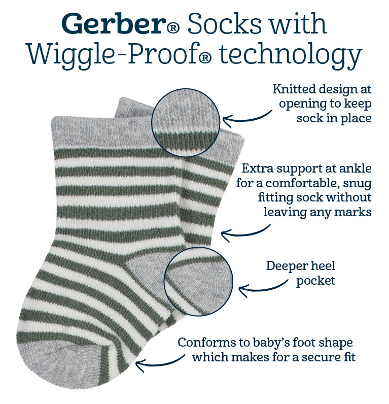 Click to Shop Gerber Wiggle Proof Socks