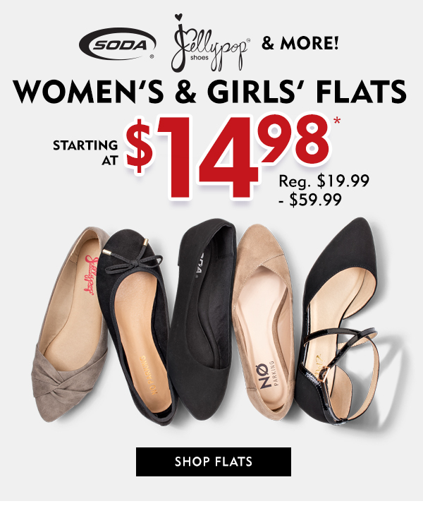 Women''s and Girls'' flats starting at $14.98. Shop Flats