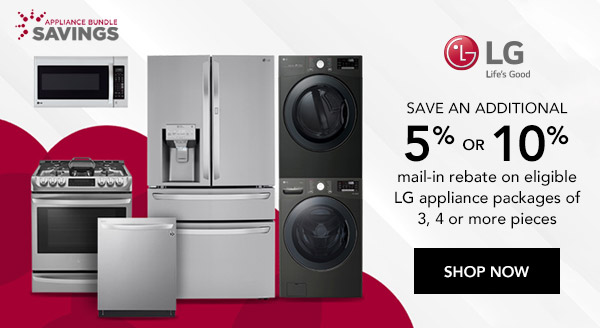 Save an additional 5% or 10% on LG Appliances