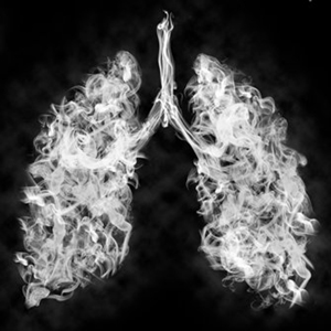 Lungs with smoke