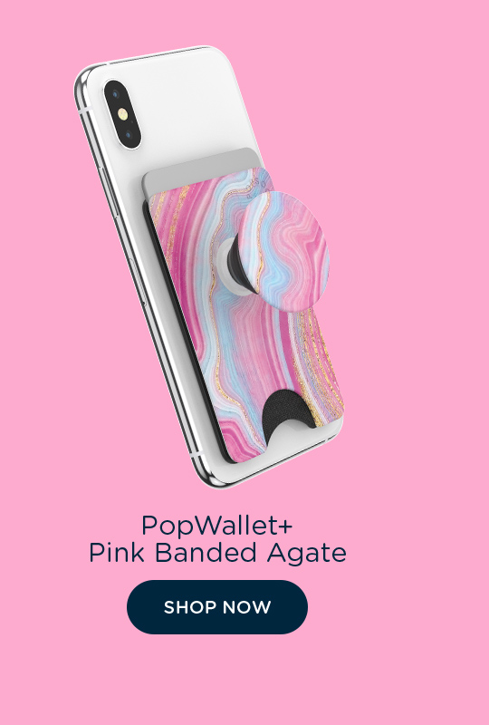Shop PopWallet+ Pink Banded Agate