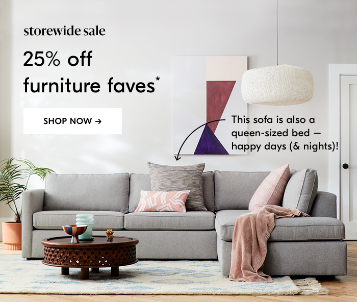 25% off furniture faves