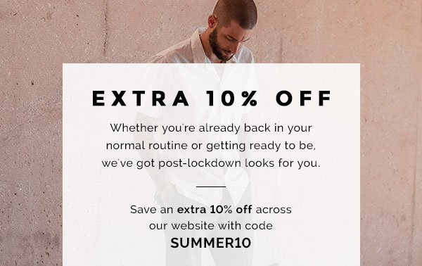 Extra 10% off with discount code SUMMER10