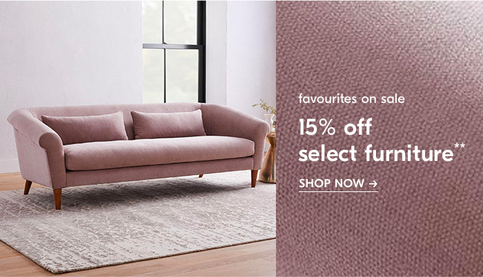 15% off select furniture