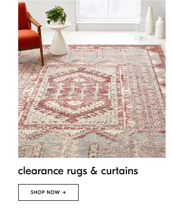 clearance rugs & curtains