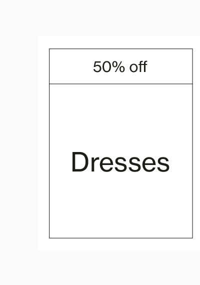 50% off Dresses