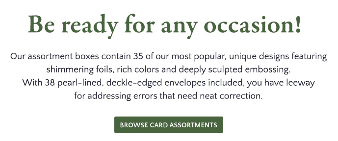 Be ready for any occasion with Card Assortments!