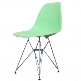 Style Eiffel Peppermint Green Plastic Retro Side Chair