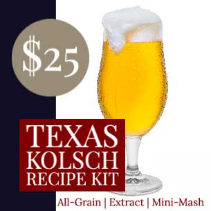 Texas Kolsch recipe Kit $25