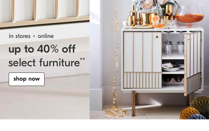 up to 40% off select furniture