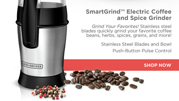 SmartGrind Electric Coffee and Spice Grinder. Shop Now!