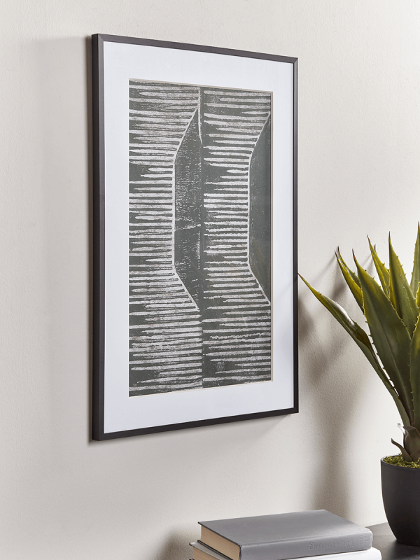 NEW Abstract Grey Block Print