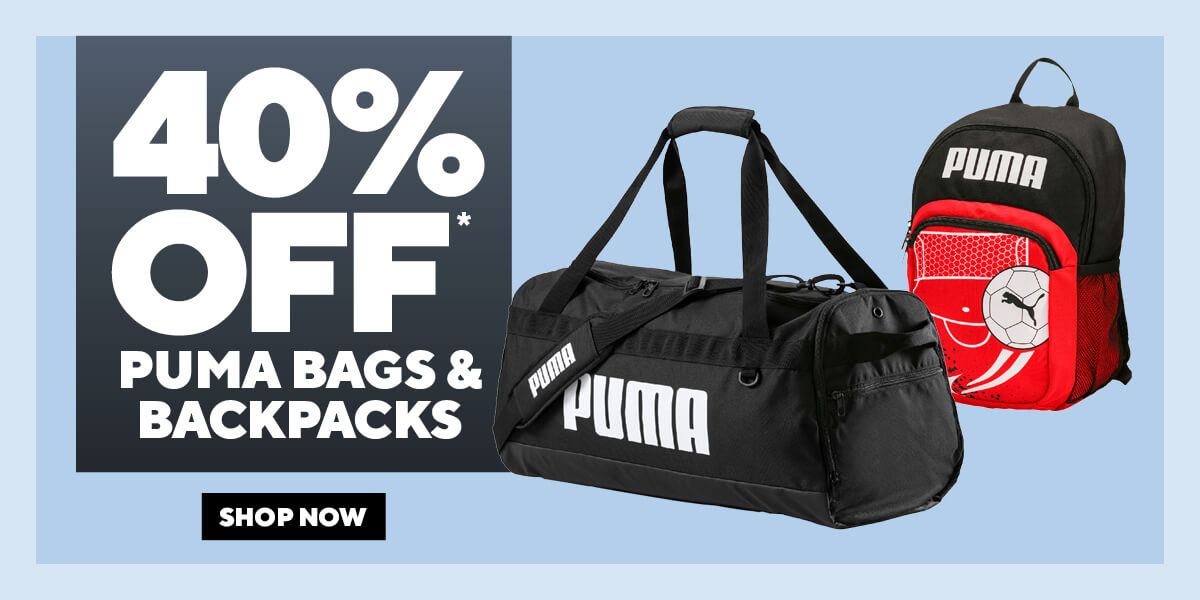40% off Puma bags and backpacks