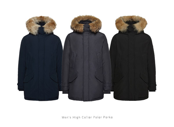 Men’s High Collar Polar Parka
