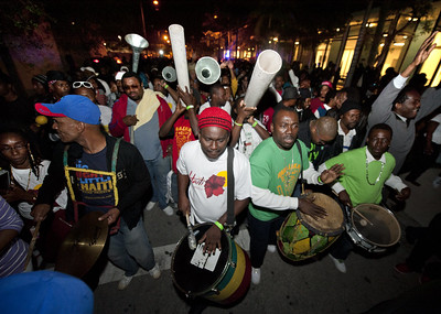 Drummers at an event in the Little Haiti neighborhood of Miami.