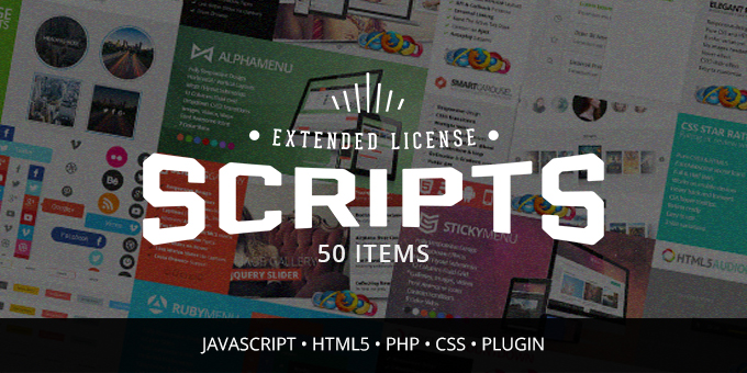 50 Scripts & Plugins with Extended License - Only $19