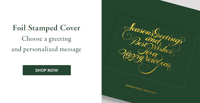 Foil Stamped Cover - choose a greeting and personalized message