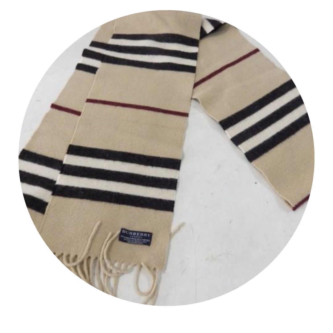 Burberry London Wool Cashmere Blend Scarf