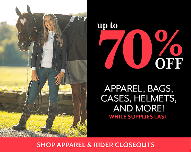 Up to 70% off Rider Closeouts, while supplies last. 
