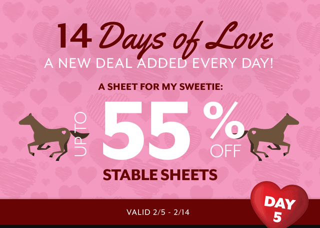 14 Days of Love - a new deal added every day. Today's lovely deal is on Stable Sheets.