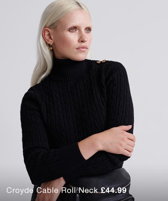 Croyde Cable Roll Neck