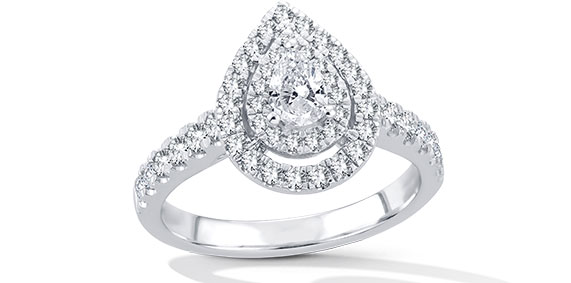 Pear-Cut Diamond Engagement Ring