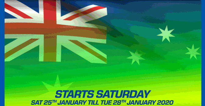Australia Day Sale Starts Saturday