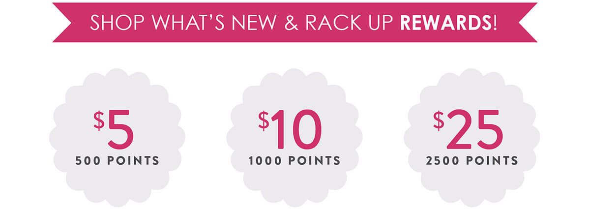 Shop what's new & rack up rewards!