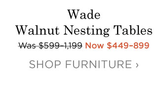 Wade Walnut Nesting Tables - Now $449-899 - SHOP FURNITURE
