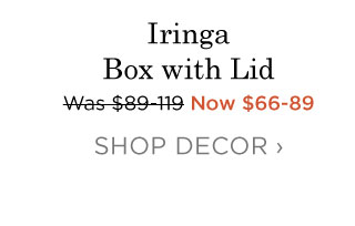 Iringa Box with Lid - Now $66-89 - SHOP DECOR