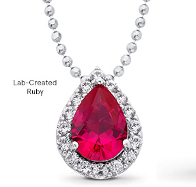 Lab-Created Ruby Necklace