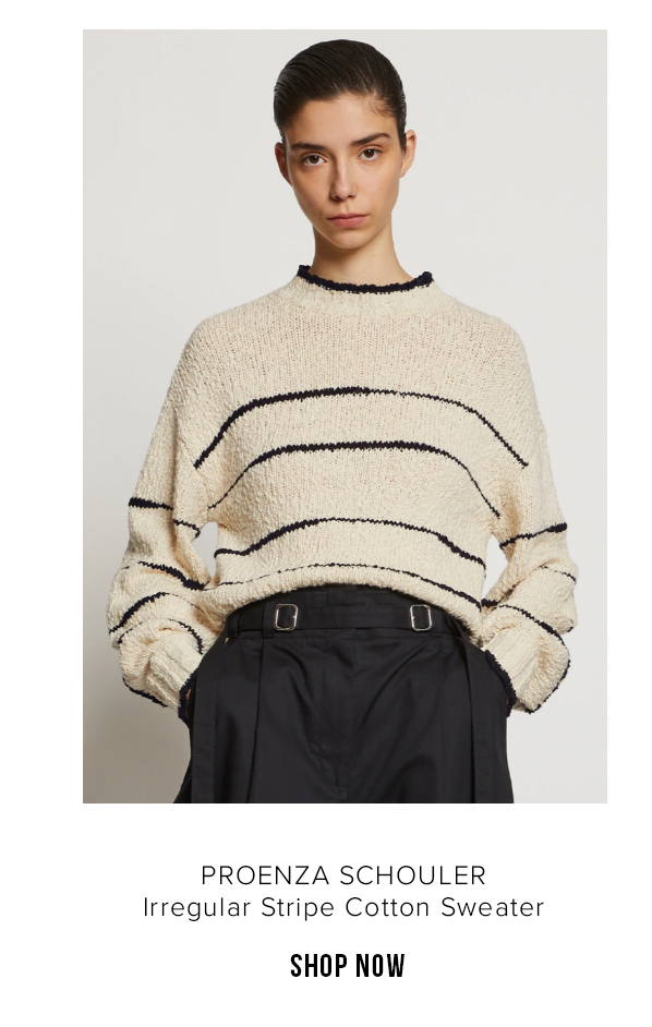 Irregular Stripe Cotton Sweater