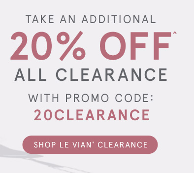 Take an Additional 20% Off All Clearance with Promo Code 20CLEARANCE