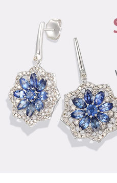 Le Vian Creme Brulee Sapphire Flower Earrings