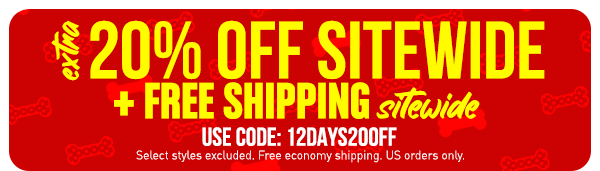 Extra 20% Off + Free Shipping on all orders!